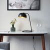 Brair moderne bordlampe i matt sort stål