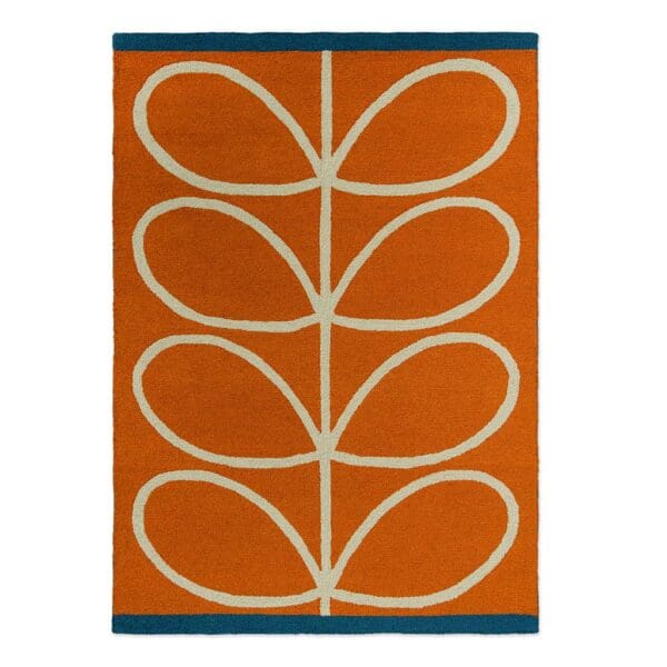 Orla Kiely, Linear Stem retro utendørsteppe i orange - Bilde 4
