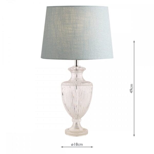 Meredith, klassisk, massiv lampefot i slepet glass - Bilde 8