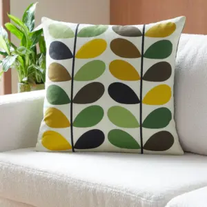 Multi stem, pute med stilkmotiv i vårtoner fra Orla Kiely