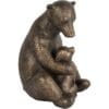 Dekorativ skulptur, Bjørnemor m/bjørneunge i bronsefinish - Bilde 3