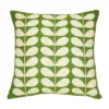 Textured Flower baksiden på retro pute i skifergrått fra Orla Kiely