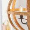 Toba, globeformet taklampe i mangotre - Bilde 5