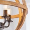 Toba, globeformet taklampe i mangotre - Bilde 6