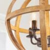 Toba, globeformet taklampe i mangotre - Bilde 3