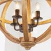Toba, globeformet taklampe i mangotre - Bilde 4