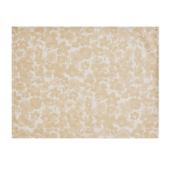A la Carte feuilles, akrylbelagt spisebrikke med blomster i beige