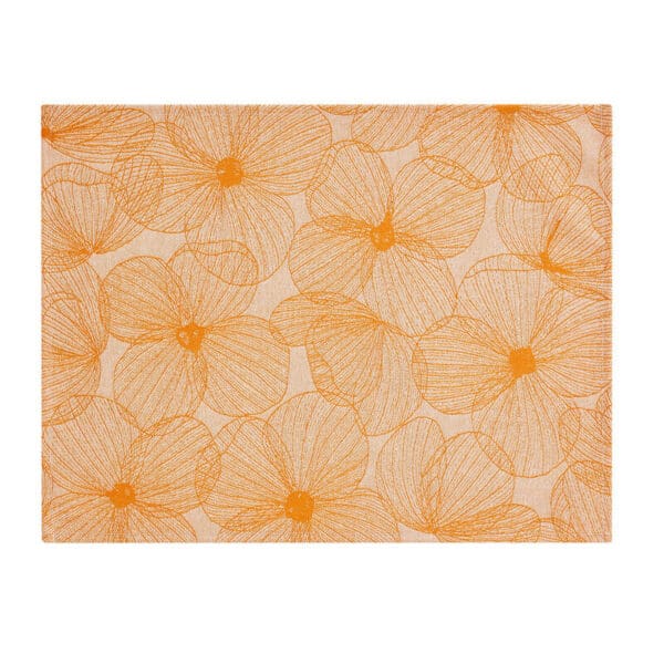 A la Carte feuilles, akrylbelagt spisebrikke med sommerfugler i orange