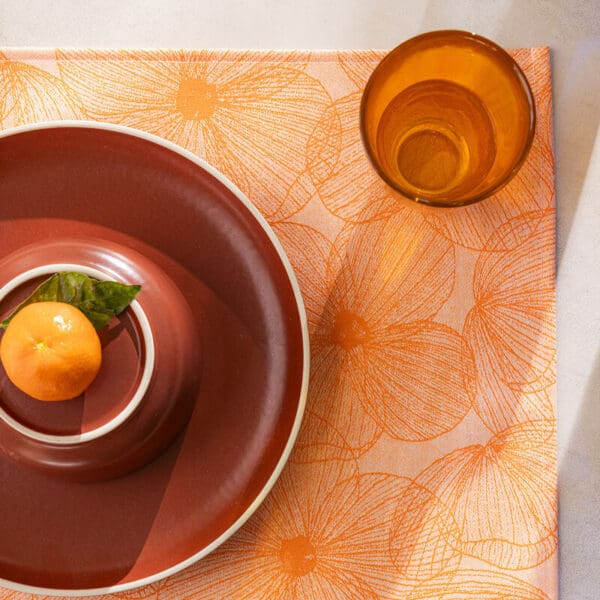 A la Carte feuilles, akrylbelagt spisebrikke med sommerfugler i orange - Bilde 2