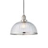 Hansen, industriell pendellampe i krom og ribbet glass - Bilde 5