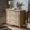 Artisan kommode med 3 skuffer i hvitvasket eik