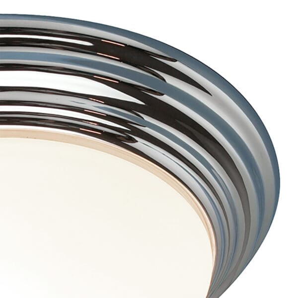 Barclay, stor takplafond til bad i krom med hvit glasskuppel (IP44) - Bilde 3