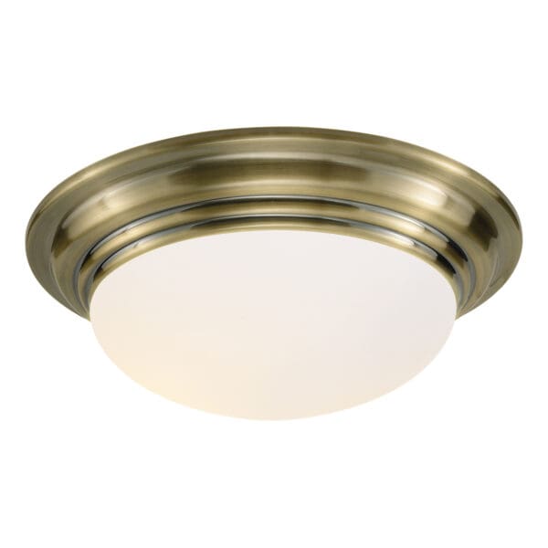 Barclay, stor takplafond til bad i messing med hvit glasskuppel (IP44) - Bilde 3