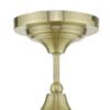 Art deco taklampe til bad i messing og opalglass