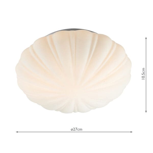 Cafe, plafond til badet i frostet hvitt opalglass (IP44) - Bilde 6