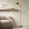 Cape moderne stilren gulvlampe i antikk messing