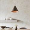 Cape, stilren moderne pendellampe i antikk bronse - Bilde 2