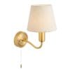 Conway, vegglampe i matt messing med offwhite skjerm(IP44) - Bilde 6