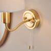 Conway, vegglampe i matt messing med offwhite skjerm(IP44) - Bilde 3