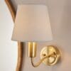 Conway, vegglampe i matt messing med offwhite skjerm(IP44) - Bilde 4