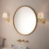 Conway, vegglampe i matt messing med offwhite skjerm(IP44) - Bilde 5