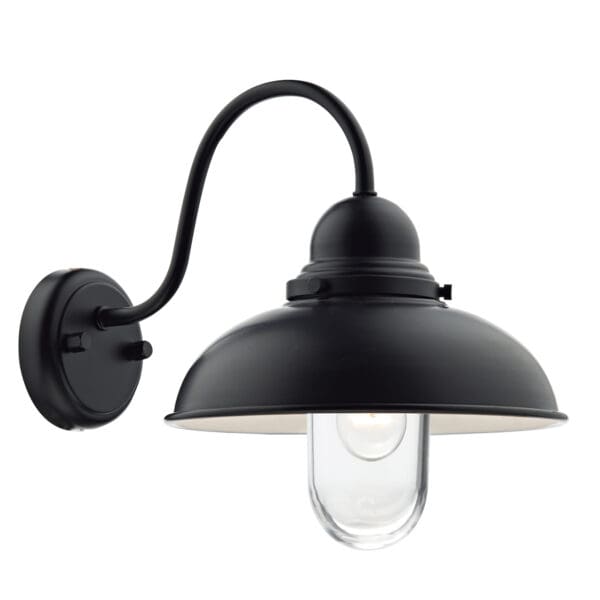 landlig utendørslampe i matt sort