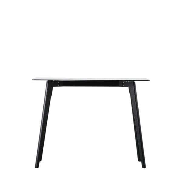 Blair, minimalistisk skrivebord i sotfarget glass og svart eik - Bilde 3
