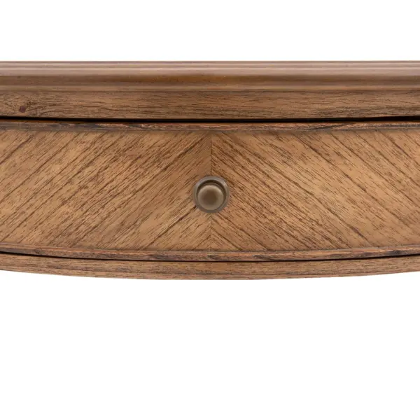 Highgrove, halvmåneformet konsollbord i brunt tre - Bilde 9
