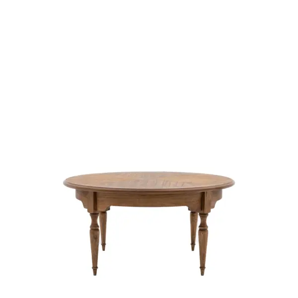 Highgrove, klassisk rundt salongbord i brunt tre - Bilde 4