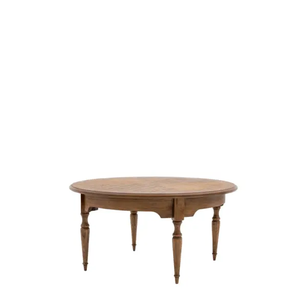 Highgrove, klassisk rundt salongbord i brunt tre - Bilde 5