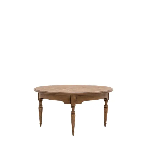 Highgrove, klassisk rundt salongbord i brunt tre - Bilde 6