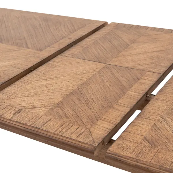 Highgrove, spisebord med ileggsplate  i brunt tre (215-260cm) - Bilde 7