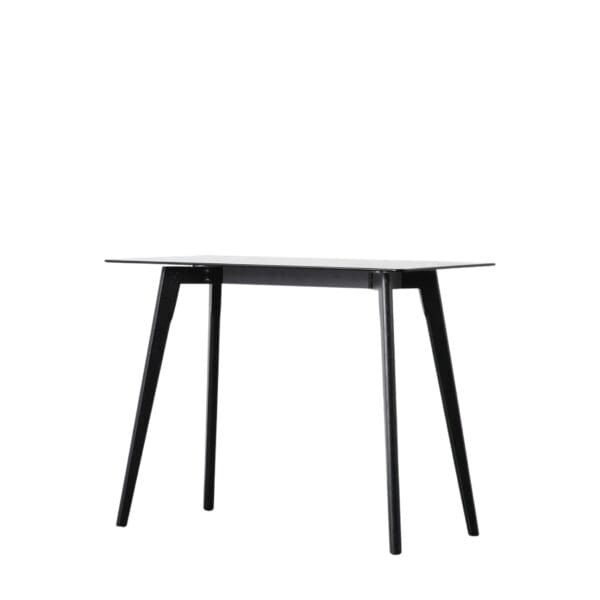 Blair, minimalistisk skrivebord i sotfarget glass og svart eik - Bilde 4