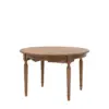 Highgrove, rundt spisebord med ileggsplate  i brunt tre (120-160cm) - Bilde 6