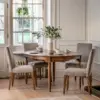 Highgrove, rundt spisebord med ileggsplate  i brunt tre (120-160cm) - Bilde 2