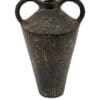 Gobi, rustikk vase i antikk look i sort og brun aluminium - Bilde 3