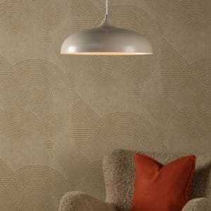 Kaelan, Retro takpendel i beige metall