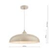 Kaelan, Retro takpendel i beige metall - Bilde 5