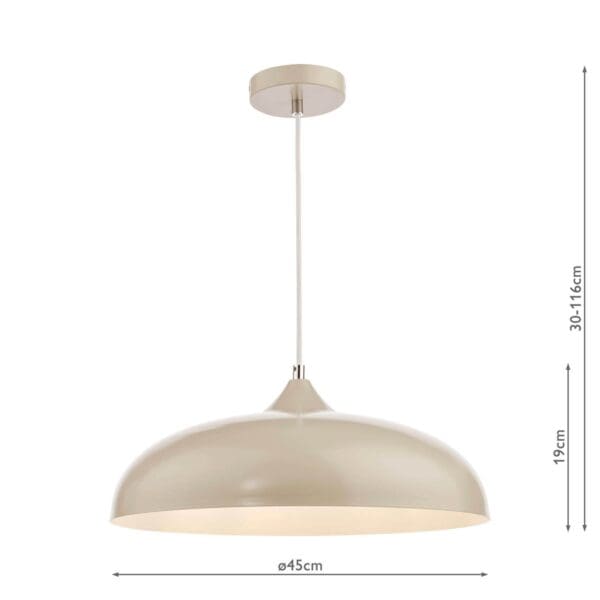 Kaelan, Retro takpendel i beige metall - Bilde 5