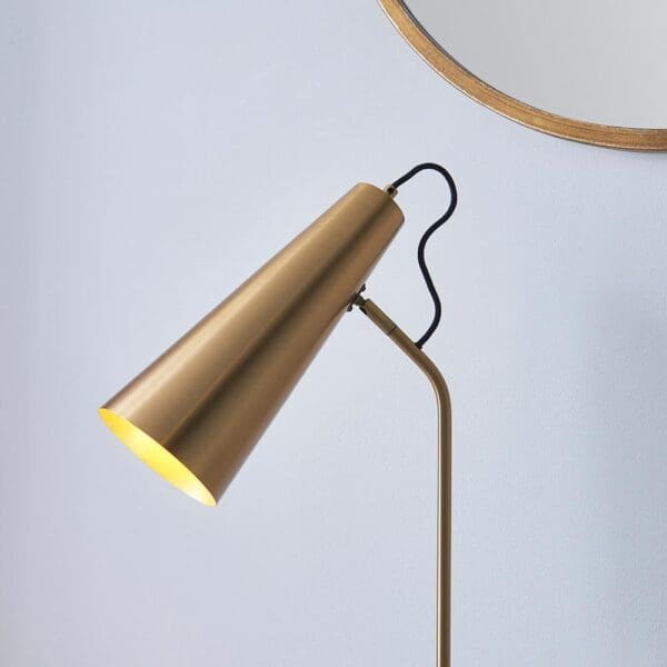 Karna, moderne bordlampe i antikk messing - Bilde 4