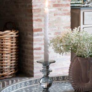 Kersey, elegant lysestake i  slepet  glass (19,5cm)