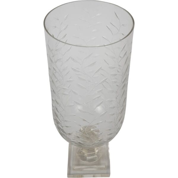 Elegant, munnblåst og slepet  lyslykt/vase i glass fra Laura Ashley - Bilde 3