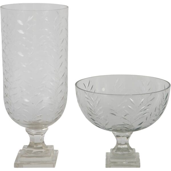 Elegant, munnblåst og slepet  lyslykt/vase i glass fra Laura Ashley - Bilde 6
