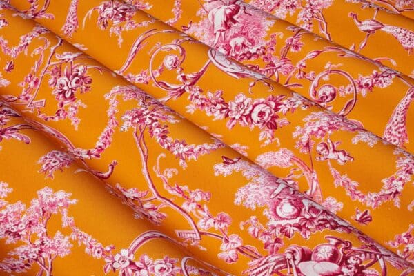 Ludivine, klassisk Toile de Jouy stoff i bomullsperscale