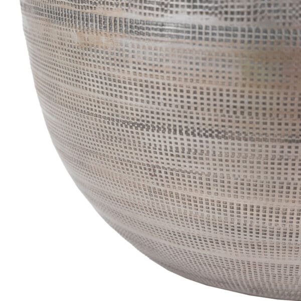 Zahara, rustikk banket vase i sølvfarget aluminium H36cm - Bilde 5
