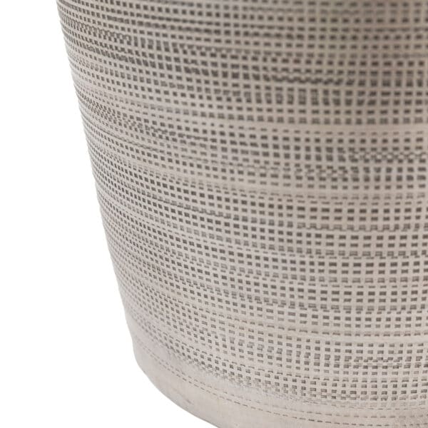 Zahara, rustikk banket vase i sølvfarget aluminium H38cm - Bilde 5