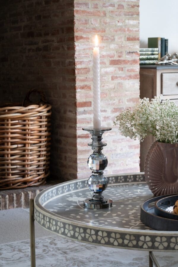 Kersey, elegant lysestake i  slepet  glass (26,5cm)
