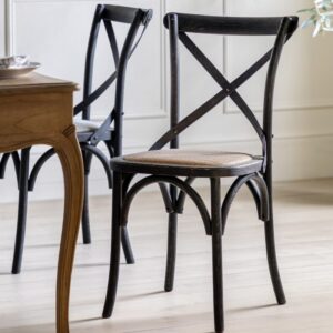 cafe bistrostoler i sort og rotting