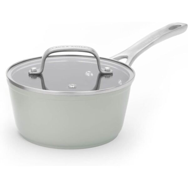 1,2l "non stick" salviegrønn kasserolle med glasslokk, fra Laura Ashley - Bilde 2