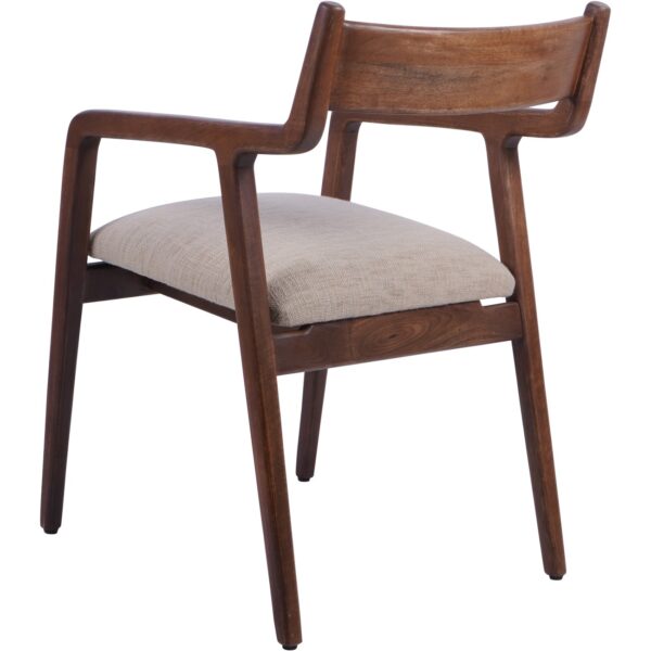 Monterey, enkel spisestuestol med trukket sete i beige - Bilde 5